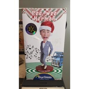 Royal Bobbles Holiday Edition Pee Wee Herman Christmas Bobblehead NEW Exclusive